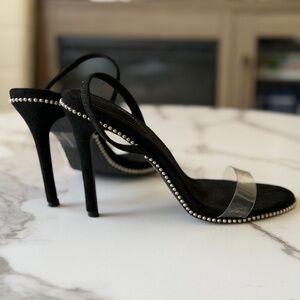 Fashion Nova Princess Diana Heeled Sandal Sling Back in Black